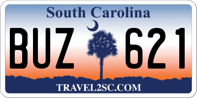 SC license plate BUZ621