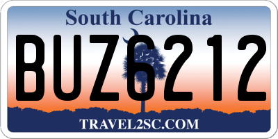 SC license plate BUZ6212