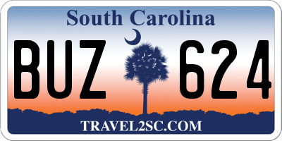 SC license plate BUZ624