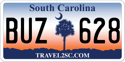 SC license plate BUZ628