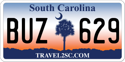 SC license plate BUZ629