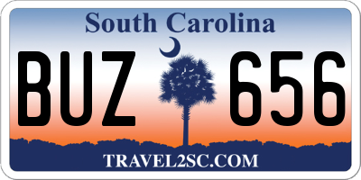 SC license plate BUZ656