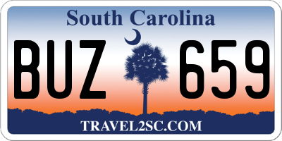 SC license plate BUZ659