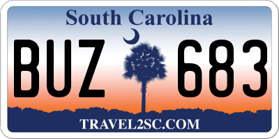 SC license plate BUZ683