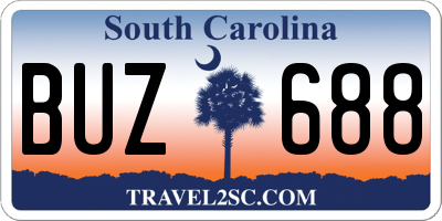 SC license plate BUZ688