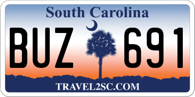 SC license plate BUZ691