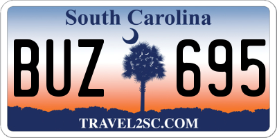 SC license plate BUZ695