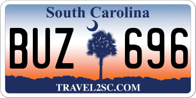 SC license plate BUZ696