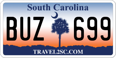 SC license plate BUZ699