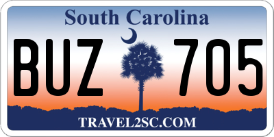 SC license plate BUZ705