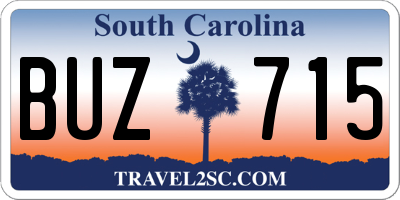 SC license plate BUZ715