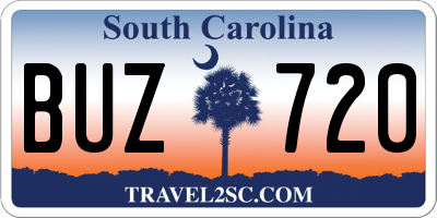 SC license plate BUZ720