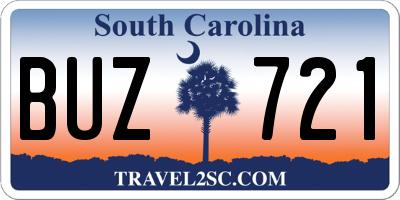 SC license plate BUZ721
