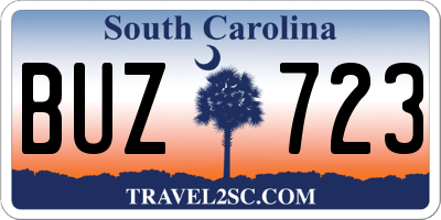 SC license plate BUZ723