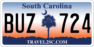 SC license plate BUZ724
