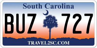 SC license plate BUZ727