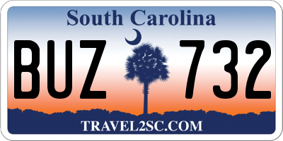 SC license plate BUZ732