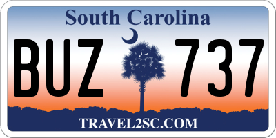 SC license plate BUZ737