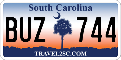 SC license plate BUZ744