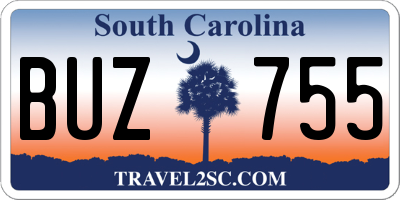 SC license plate BUZ755
