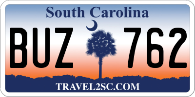SC license plate BUZ762