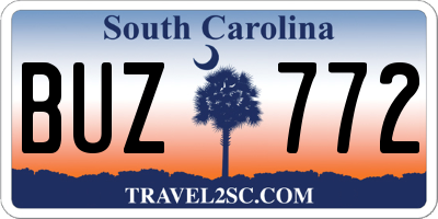 SC license plate BUZ772