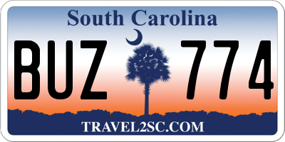 SC license plate BUZ774