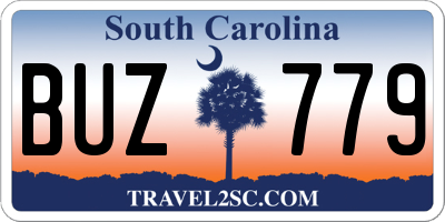 SC license plate BUZ779