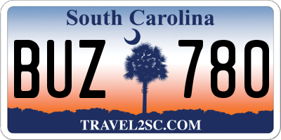 SC license plate BUZ780
