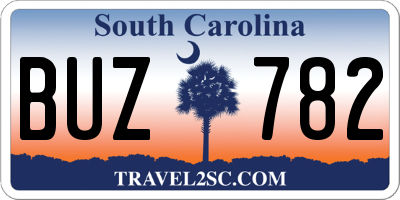 SC license plate BUZ782
