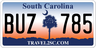 SC license plate BUZ785
