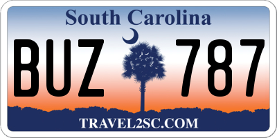 SC license plate BUZ787