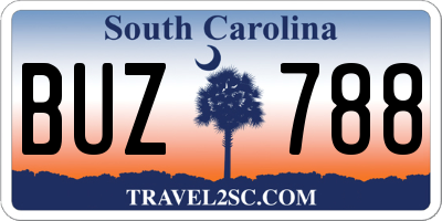 SC license plate BUZ788