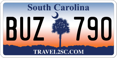 SC license plate BUZ790