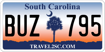 SC license plate BUZ795