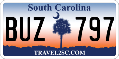 SC license plate BUZ797