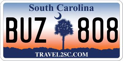 SC license plate BUZ808