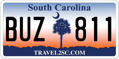 SC license plate BUZ811