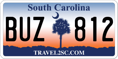 SC license plate BUZ812