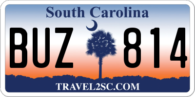 SC license plate BUZ814