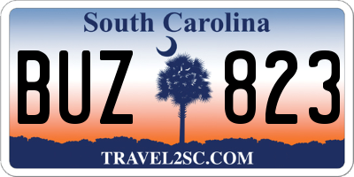 SC license plate BUZ823