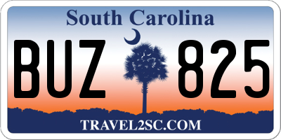 SC license plate BUZ825