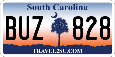 SC license plate BUZ828