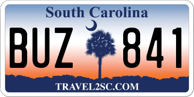 SC license plate BUZ841