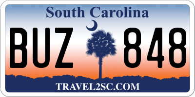 SC license plate BUZ848