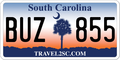 SC license plate BUZ855