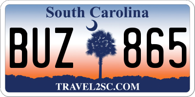 SC license plate BUZ865