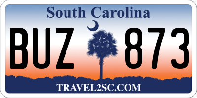 SC license plate BUZ873