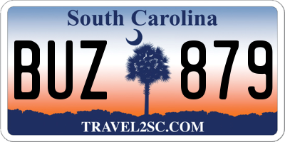 SC license plate BUZ879