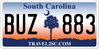 SC license plate BUZ883